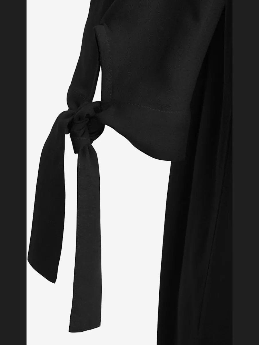 Robe de plage style carmen avec manches ¾ et finition élastique