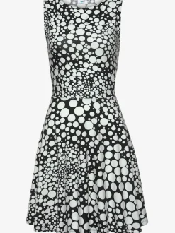 Robe de plage évasée à motif graphique avec débardeur