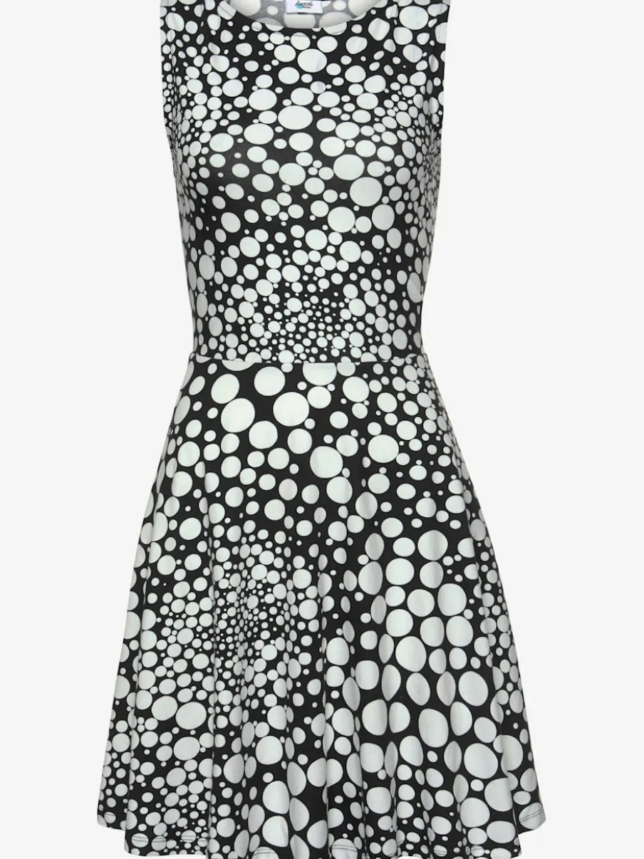 Robe de plage évasée à motif graphique avec débardeur