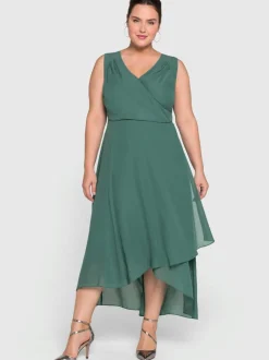 Robe de soirée col v devant et au dos