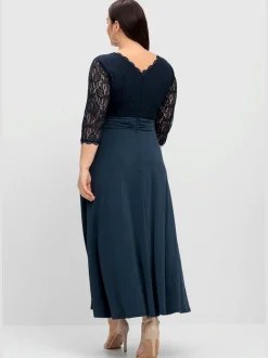 Robe de soirée dentelle élastique