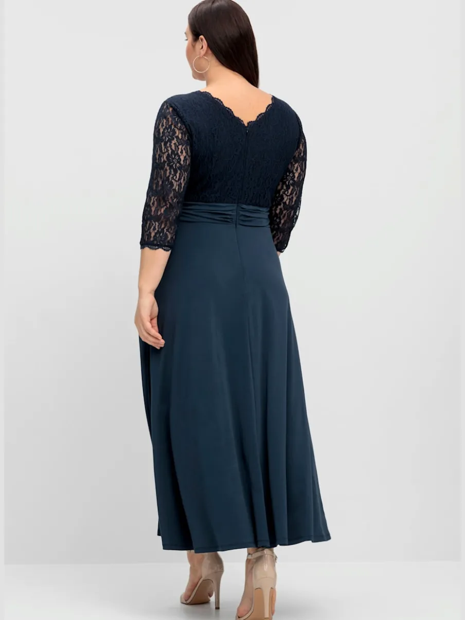 Robe de soirée dentelle élastique