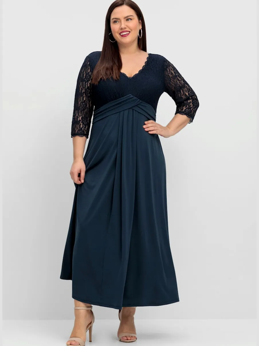Robe de soirée dentelle élastique