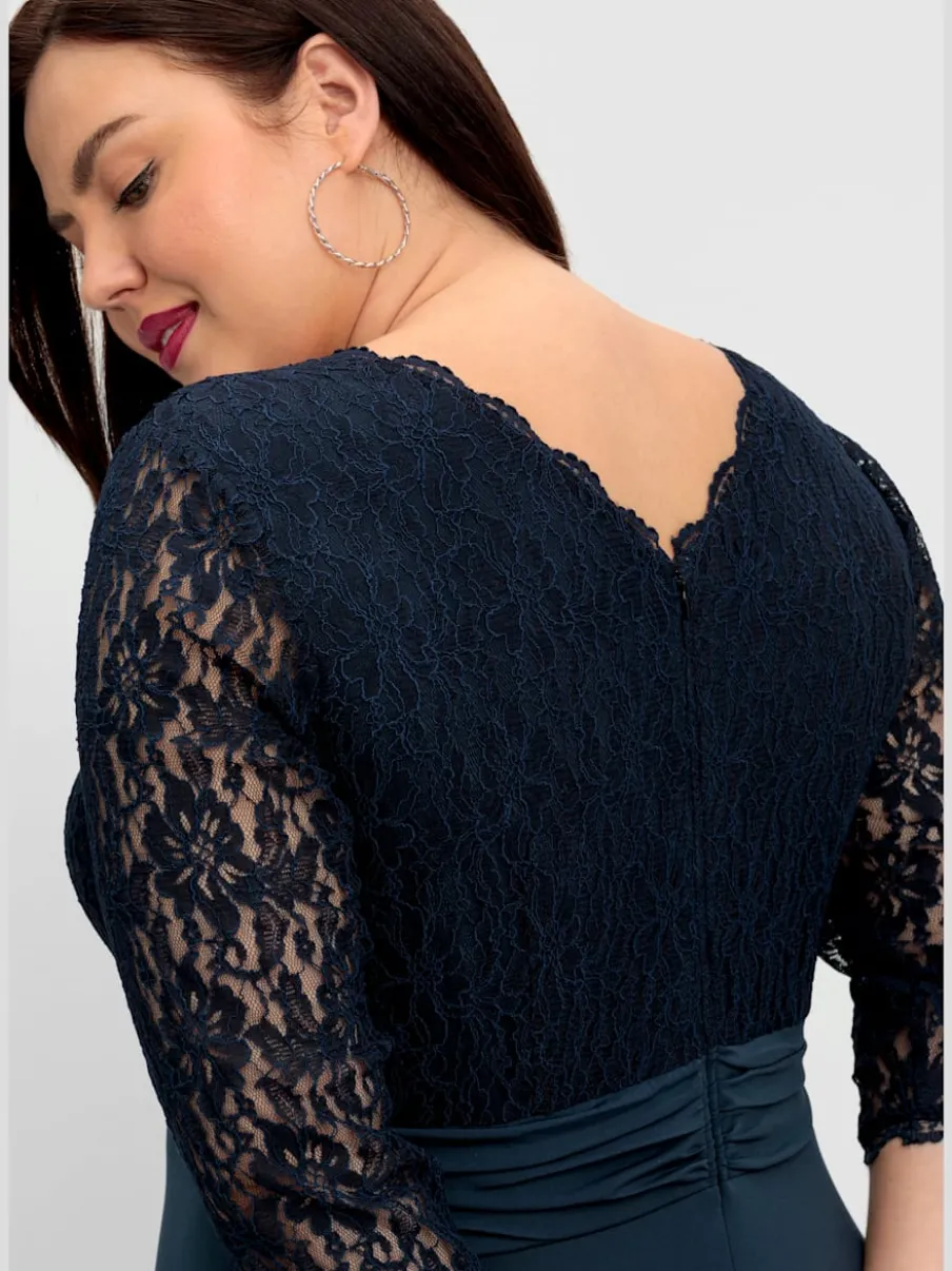Robe de soirée dentelle élastique