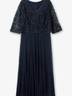Robe de soirée encolure en v affinante