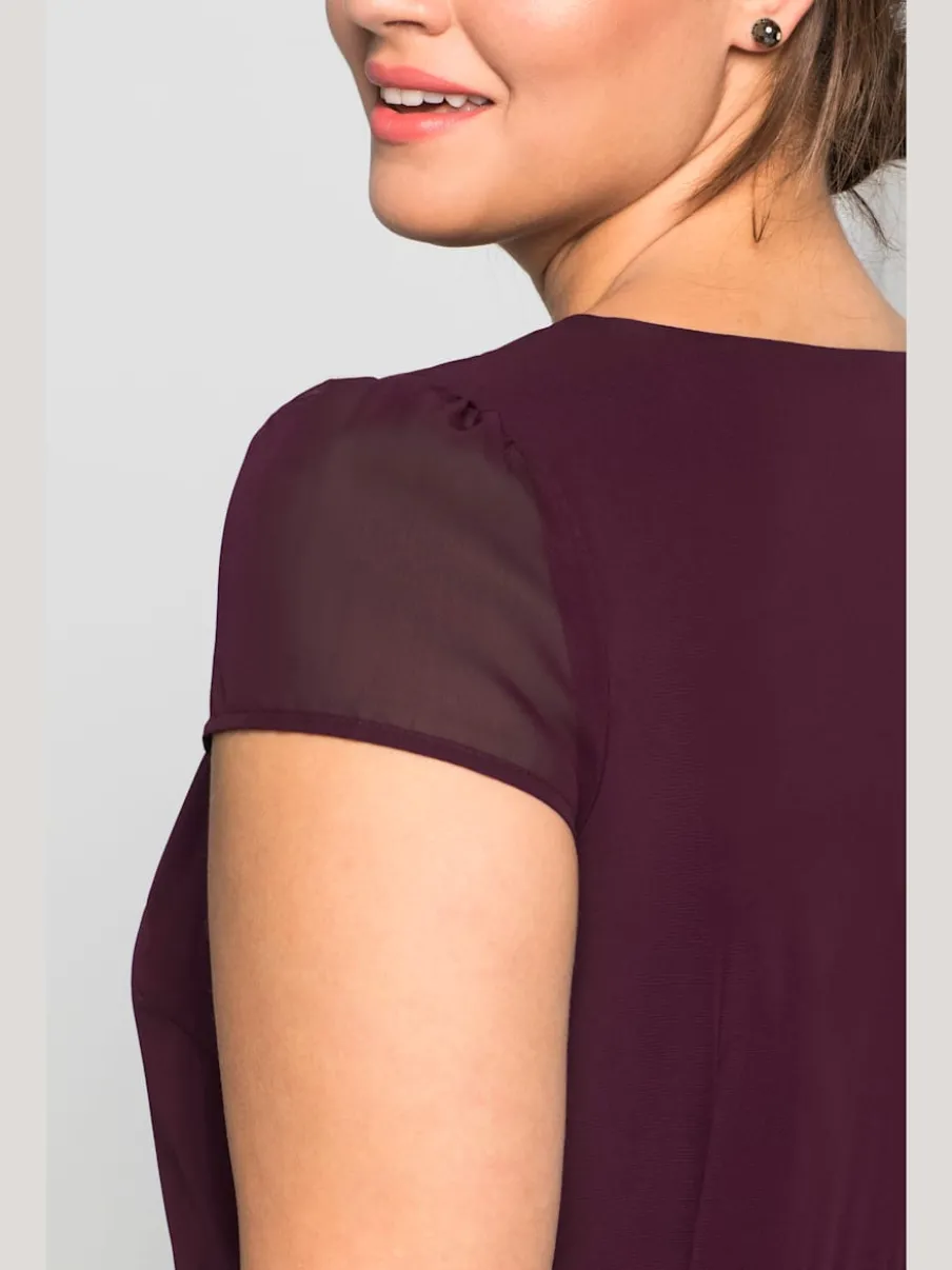 Robe de soirée manches chauve-souris affinantes