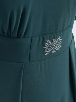 Robe de soirée superbe aspect cache-cœur