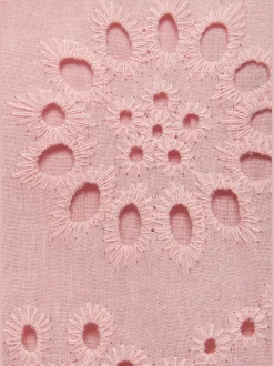 Robe d'été avec broderie ajourée à manches courtes