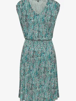 Robe d'été avec encolure en V légère et décontractée