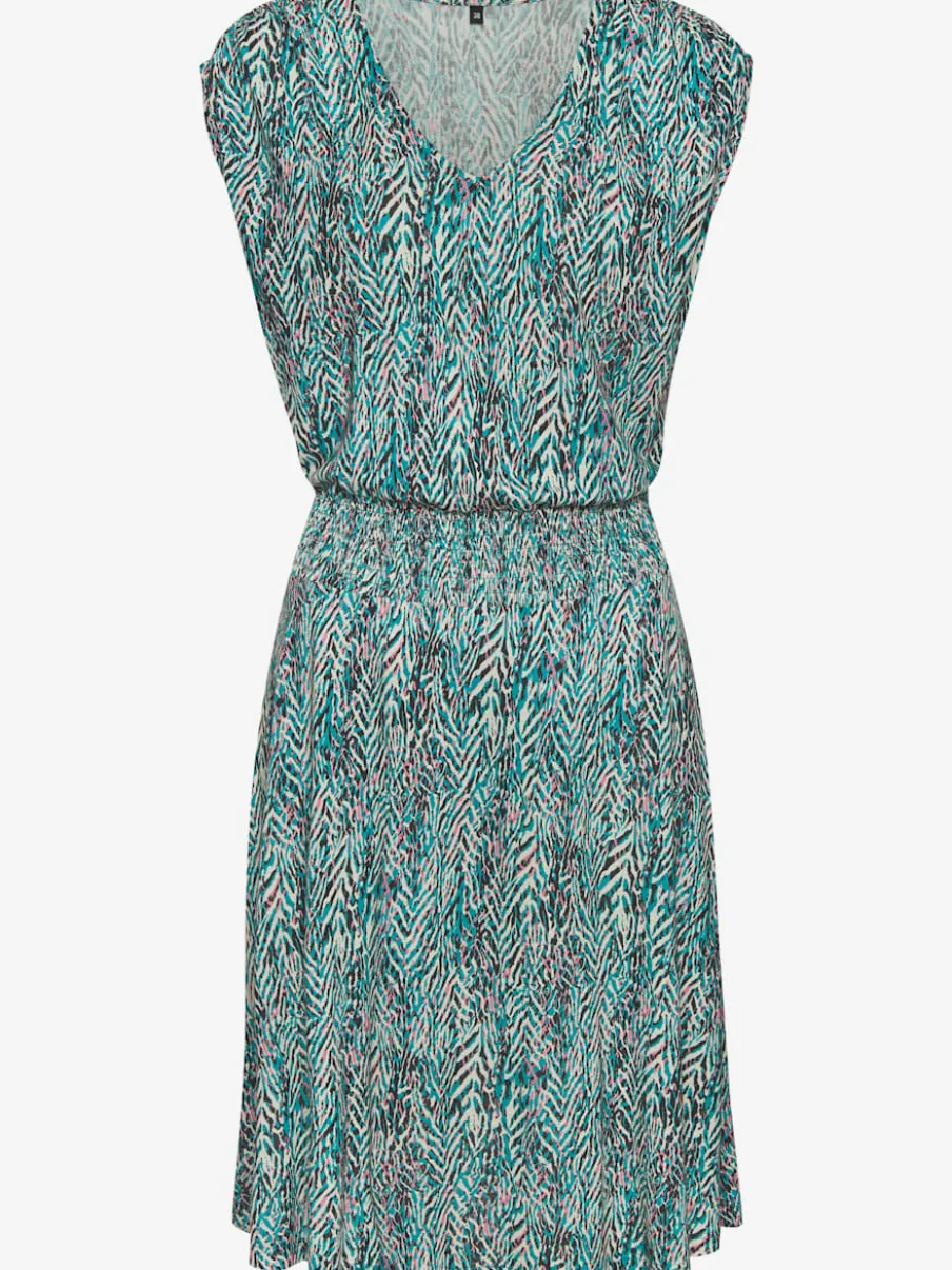 Robe d'été avec encolure en V légère et décontractée