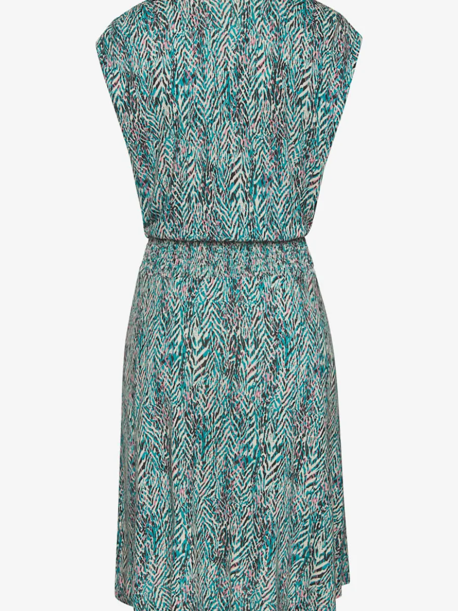 Robe d'été avec encolure en V légère et décontractée