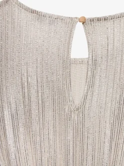 Robe d'été avec fente au dos et taille élastique