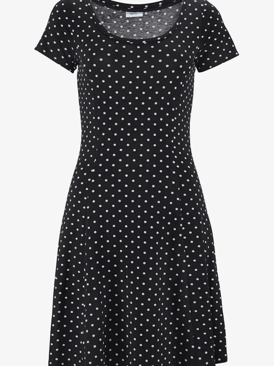 Robe d'été avec manches courtes et motif à pois