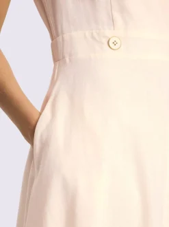 Robe d'été à col V avec effet cache-cœur et poches cousues