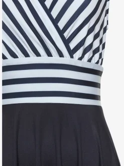 Robe d'été à col V profond et jupe imprimée avec effet cache-cœur