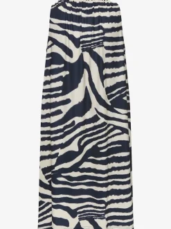 Robe d'été à encolure haute avec imprimé animal et coupe évasée