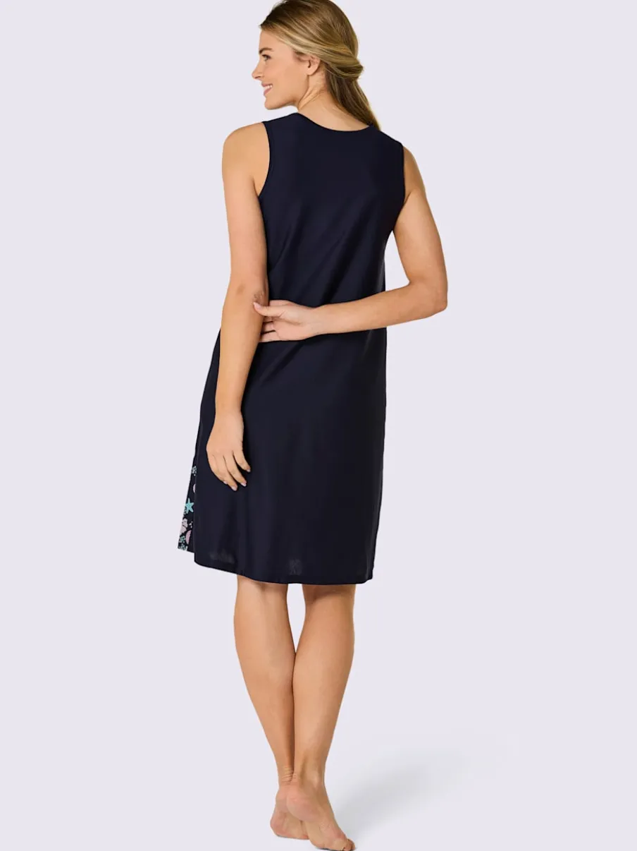 Robe d'été à encolure ronde avec imprimé floral et coupe évasée