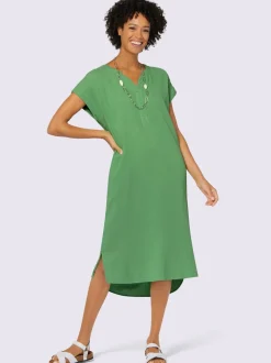 Robe d'été en mousseline avec poches et fentes latérales