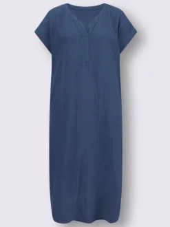 Robe d'été en mousseline avec poches et fentes latérales