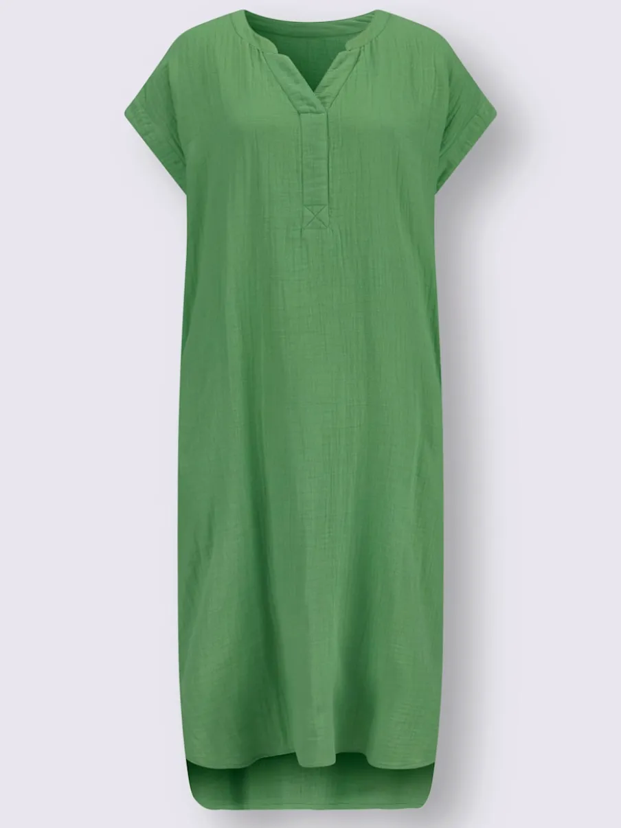 Robe d'été en mousseline avec poches et fentes latérales