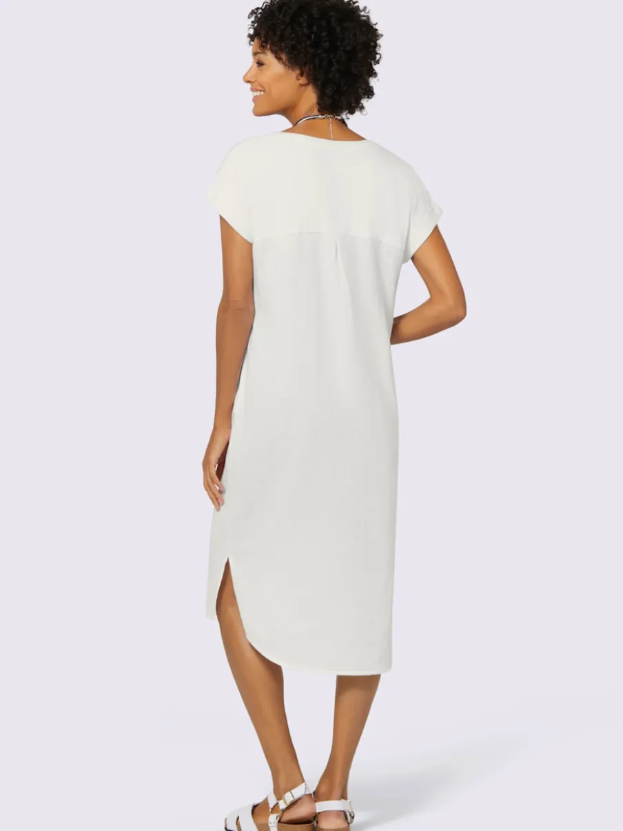Robe d'été en mousseline avec poches et fentes latérales