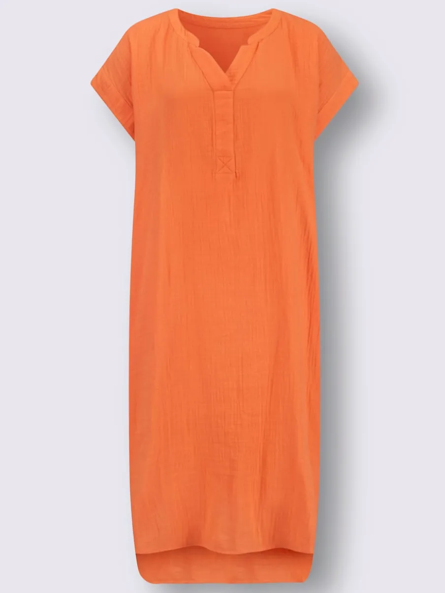 Robe d'été en mousseline avec poches et fentes latérales