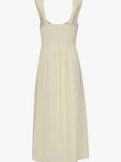 Robe d'été imprimée avec encolure en V froncée