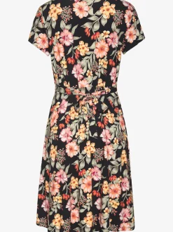 Robe d'été à manches courtes en jersey floral doux