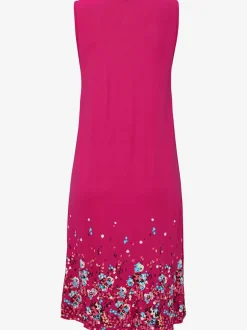 Robe d'été sans manches à motifs floraux avec détails plissés