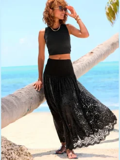 Robe 2 en 1 avec bandeau et jupe longue en dentelle