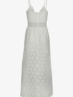 Robe en dentelle avec empiècement et fente avant