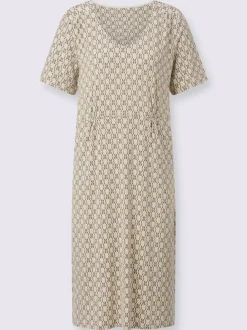 Robe en jersey avec encolure en V et poches