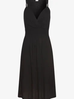 Robe en jersey avec encolure réglable et smockée à la taille