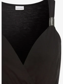 Robe en jersey avec encolure réglable et smockée à la taille