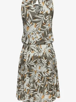 Robe en jersey avec encolure ronde et imprimé floral