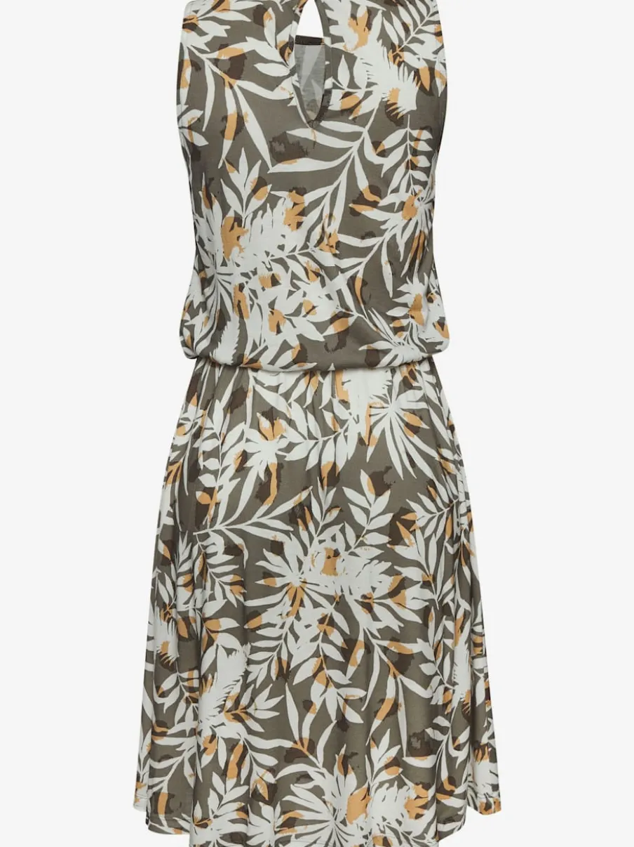 Robe en jersey avec encolure ronde et imprimé floral