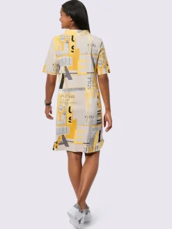 Robe en jersey à col montant avec liens pratiques