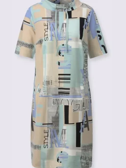 Robe en jersey à col montant avec liens pratiques