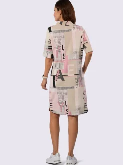 Robe en jersey à col montant avec liens pratiques