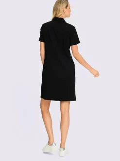 Robe en jersey col polo et rayures latérales contrastées