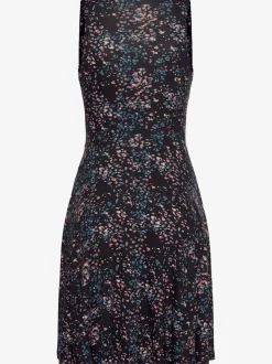 Robe en jersey col V avec fronces à la taille