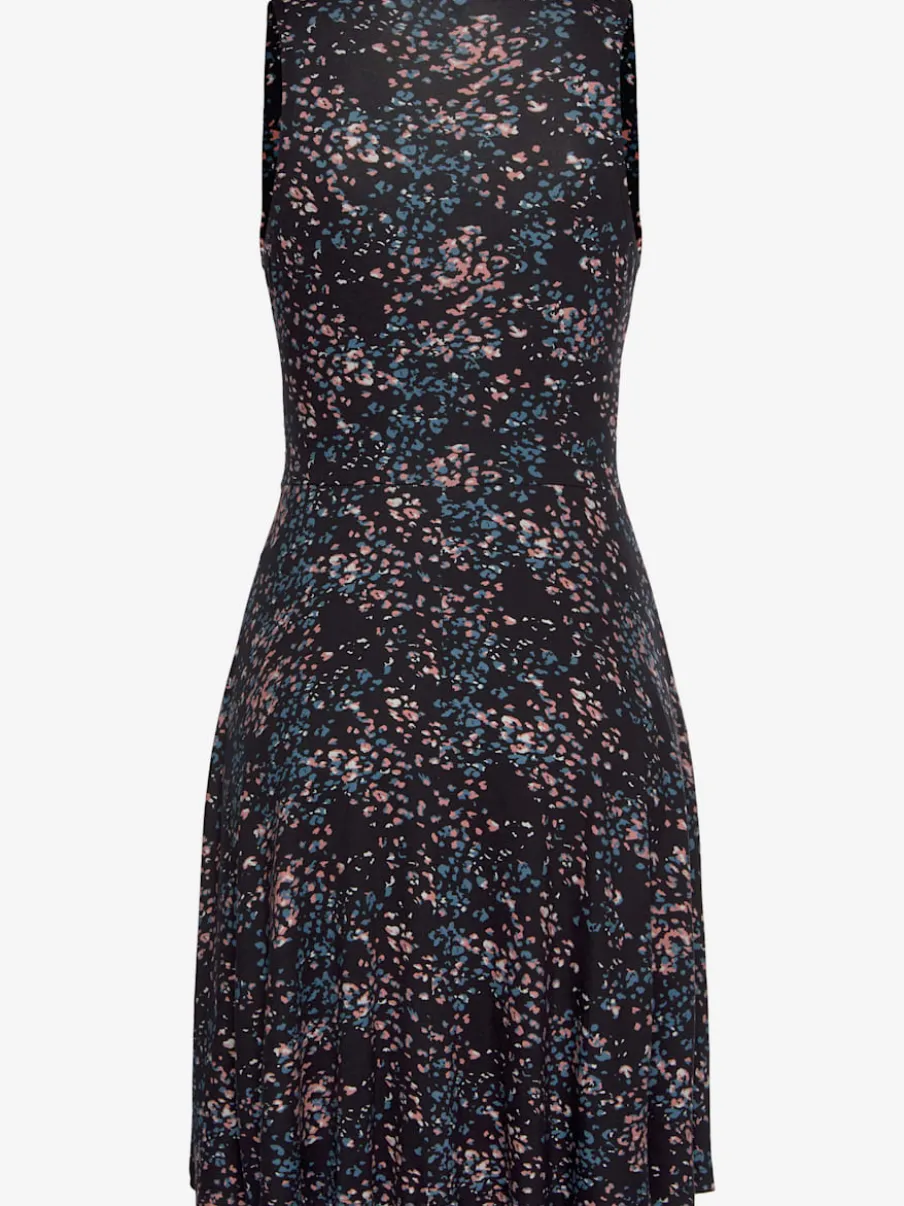 Robe en jersey col V avec fronces à la taille
