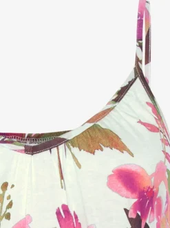 Robe en jersey col V à bretelles réglables avec imprimé floral