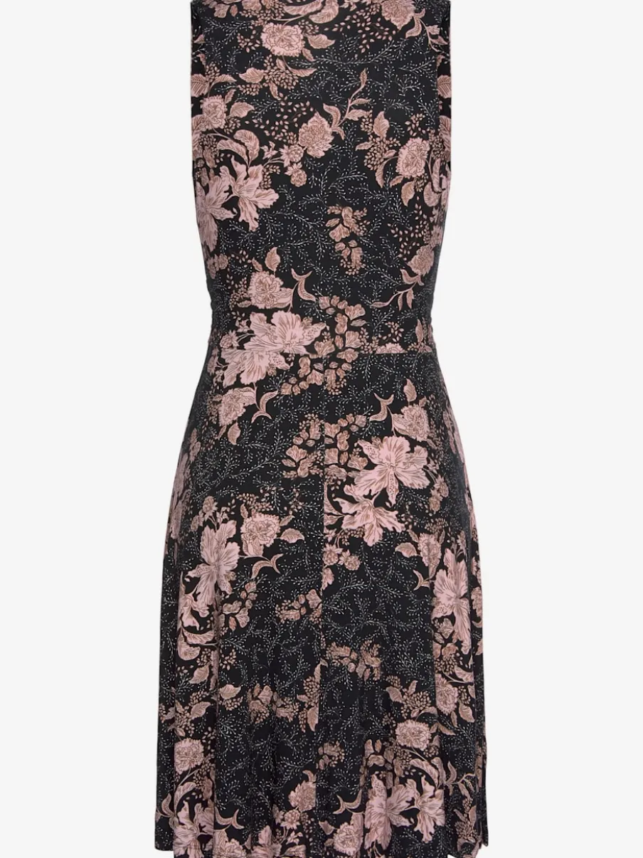 Robe en jersey col v cache-cœur à motifs floraux