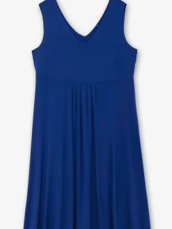 Robe en jersey col v devant et au dos