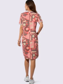Robe en jersey coupe confortable avec imprimé géométrique