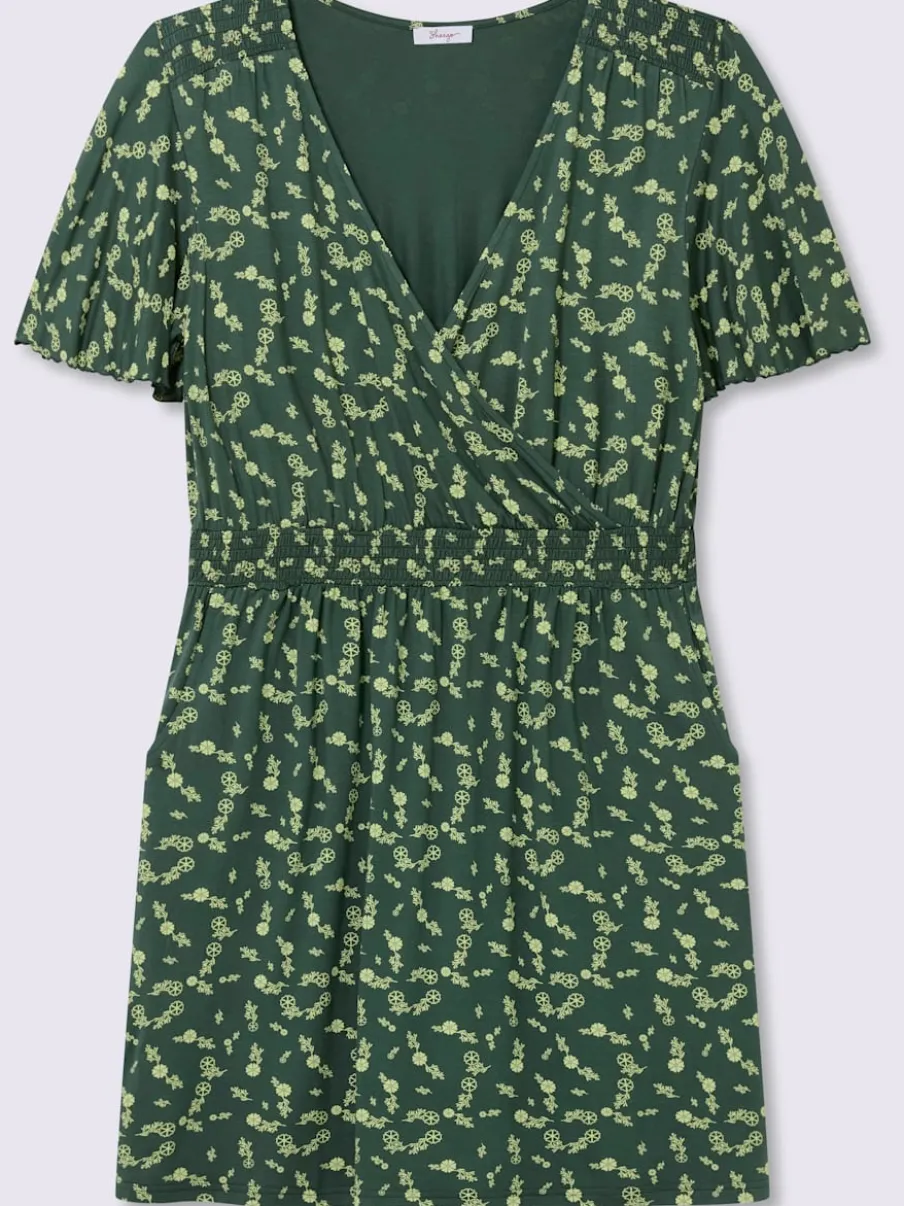 Robe en jersey encolure en v affinante