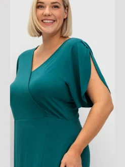 Robe en jersey encolure en v flatteuse