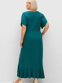 Robe en jersey encolure en v flatteuse