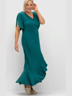 Robe en jersey encolure en v flatteuse